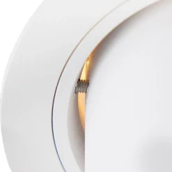 QAZQA Einbaustrahler|Wohnzimmerlampen*Set mit 6 modernen Einbaustrahlern Weiß Rund Kippbar - Installa