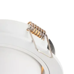 QAZQA Einbaustrahler|Wohnzimmerlampen*Set mit 6 modernen Einbaustrahlern Weiß Rund Kippbar - Installa