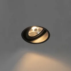 QAZQA Einbaustrahler|Wohnzimmerlampen*Set mit 6 modernen Einbaustrahlern Schwarz Trimless - Impact 70