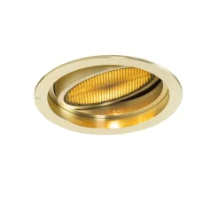 QAZQA Einbaustrahler|Wohnzimmerlampen*Set mit 6 modernen Einbaustrahlern Gold Verstellbar - Coop 111 Honey