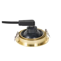 QAZQA Einbaustrahler|Wohnzimmerlampen*Set mit 6 modernen Einbaustrahlern Gold Verstellbar - Coop 111 Honey