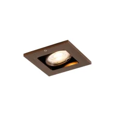 QAZQA Einbaustrahler|Wohnzimmerlampen*Set mit 6 modernen Einbaustrahlern Dunkelbronze Verstellbar - Qure