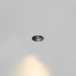 QAZQA Einbaustrahler|Wohnzimmerlampen*Set mit 6 modernen Einbaustrahlern schwarz GU10 rund randlos - Oneon