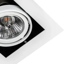 QAZQA Schlafzimmerlampen|Küchenlampen*Set mit 6 modernen Einbaustrahlern Weiß 2-flammig Verstellbar - Oneon 70