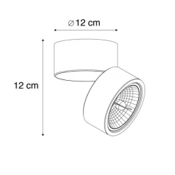 QAZQA Wandstrahler|Deckenstrahler*Set mit 2 modernen Scheinwerfern weiß verstellbar - Go Nine Tubo