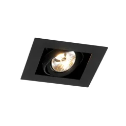 QAZQA Einbaustrahler|Wohnzimmerlampen*Set mit 6 modernen schwarzen, verstellbaren Einbaustrahlern - Oneon 70