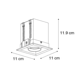 QAZQA Einbaustrahler|Wohnzimmerlampen*Set mit 6 modernen schwarzen, verstellbaren Einbauspots - Roof