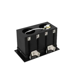 QAZQA Einbaustrahler|Wohnzimmerlampen*Set mit 6 modernen, schwarzen Einbaustrahlern, verstellbar, 2-flammig - Roof