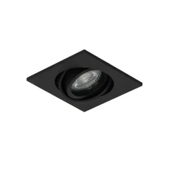 QAZQA Einbaustrahler|Wohnzimmerlampen*Set mit 6 modernen schwarzen, verstellbaren Einbaustrahlern - Club