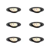 QAZQA Einbaustrahler|Wohnzimmerlampen*Set mit 6 modernen, schwenkbaren schwarzen Einbaustrahlern AR70 - Cisco