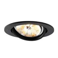 QAZQA Einbaustrahler|Wohnzimmerlampen*Set mit 6 modernen, schwenkbaren schwarzen Einbaustrahlern AR70 - Cisco