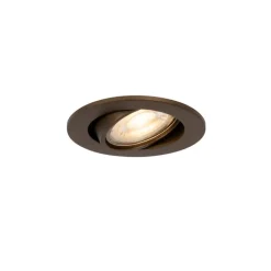 QAZQA Schlafzimmerlampen|Küchenlampen*Set mit 12 modernen, schwenkbaren Einbaustrahlern Dunkelbronze - Cisco