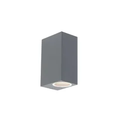 QAZQA Gartenbeleuchtung|Badezimmerlampen*Set mit 2 modernen Wandleuchten Anthrazit IP44 - Baleno II