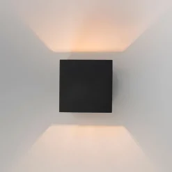 QAZQA Wandleuchten|Esszimmerlampen*Set mit 2 modernen Wandleuchten schwarz - Transfer