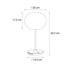 QAZQA Gartenbeleuchtung|Led-Außenleuchten*Set mit 2 modernen wiederaufladbaren Tischlampen weiß - Maloi