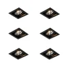 QAZQA Einbaustrahler|Wohnzimmerlampen*Set mit 6 Moderner Einbau Spot schwarz 18 cm verstellbar - Artemis 111