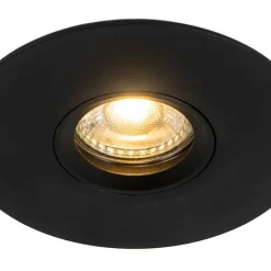 QAZQA Schlafzimmerlampen|Küchenlampen*Set mit 6 Moderner Einbaustrahler schwarz 12 cm - Buco