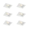 QAZQA Einbaustrahler|Wohnzimmerlampen*Set mit 6 Moderner Einbaustrahler weiß verstellbar - Carree