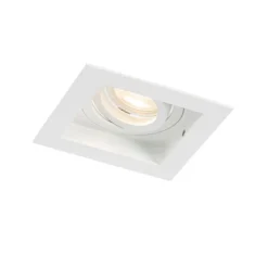 QAZQA Einbaustrahler|Wohnzimmerlampen*Set mit 6 Moderner Einbaustrahler weiß verstellbar - Carree