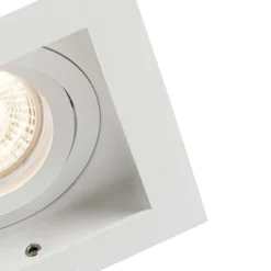 QAZQA Einbaustrahler|Wohnzimmerlampen*Set mit 6 Moderner Einbaustrahler weiß verstellbar - Carree