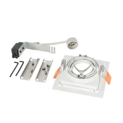 QAZQA Einbaustrahler|Wohnzimmerlampen*Set mit 6 Moderner Einbaustrahler weiß verstellbar - Carree