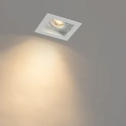 QAZQA Einbaustrahler|Wohnzimmerlampen*Set mit 6 Moderner Einbaustrahler weiß verstellbar - Carree