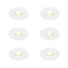 QAZQA Einbaustrahler|Esszimmerlampen*Set mit 6 Moderner Einbaustrahler weiß 12 cm - Buco