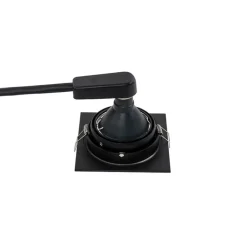 QAZQA Einbaustrahler|Wohnzimmerlampen*Set mit 6 Modernes versenktes Spotschwarz verstellbar - Chuck 70