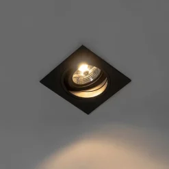 QAZQA Einbaustrahler|Wohnzimmerlampen*Set mit 6 Modernes versenktes Spotschwarz verstellbar - Chuck 70