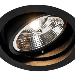 QAZQA Einbaustrahler|Wohnzimmerlampen*Set mit 6 Modernes versenktes Spotschwarz verstellbar - Chuck 111