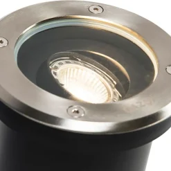 QAZQA Gartenbeleuchtung|Bodenstrahler Außen*Set mit 3 Outdoor-Bodenstrahlern aus Stahl verstellbar IP65 - Delux