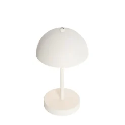 QAZQA Gartenbeleuchtung|Led-Außenleuchten*Set mit 2 Outdoor-Tischlampen Pilz weiß wiederaufladbar - Keira