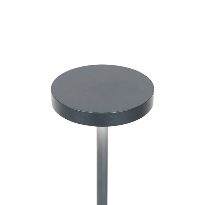 QAZQA Gartenbeleuchtung|Led-Außenleuchten*Set mit 2 Outdoor-Tischleuchten grau mit Dimmer wiederaufladbar - Dupont