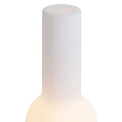 QAZQA Gartenbeleuchtung|Led-Außenleuchten*Set mit 2 Outdoor-Tischleuchten Beige mit Weiß inkl. wiederaufladbarem LED - Haard