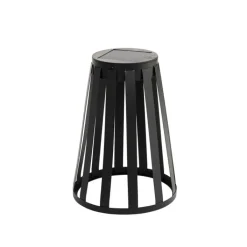 QAZQA Gartenbeleuchtung|Led-Außenleuchten*Set mit 2 Outdoor-Tischleuchten Schwarz Inkl. LED 3-Stufen Dimmer Solar und Akku - Penny