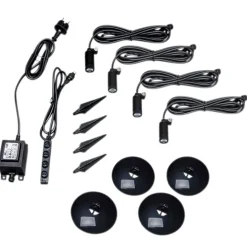 QAZQA Gartenbeleuchtung|Led-Außenleuchten*Set mit 4 Pin-Spots inkl. LED IP68 - Garly