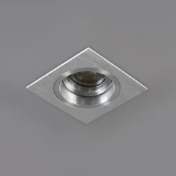 QAZQA Einbaustrahler|Wohnzimmerlampen*Set mit 6 quadratischen Aluminium-Einbaustrahlern, verstellbar - Chuck