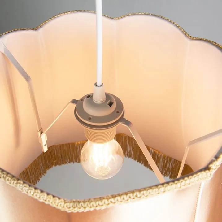 QAZQA Schlafzimmerlampen|Küchenlampen*Set mit 4 Retro Hängelampen gold 45 cm - Granny