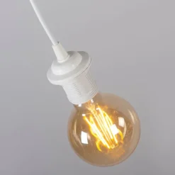 QAZQA Pendelleuchten|Wohnzimmerlampen*Set mit 4 Retro Hängelampen grün 45 cm - Granny