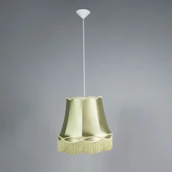 QAZQA Pendelleuchten|Wohnzimmerlampen*Set mit 4 Retro Hängelampen grün 45 cm - Granny