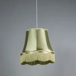 QAZQA Pendelleuchten|Wohnzimmerlampen*Set mit 4 Retro Hängelampen grün 45 cm - Granny