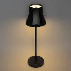 QAZQA Gartenbeleuchtung|Led-Außenleuchten*Set mit 2 Retro-Tischleuchten Schwarz wiederaufladbar IP44 - Granny