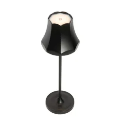 QAZQA Gartenbeleuchtung|Led-Außenleuchten*Set mit 2 Retro-Tischleuchten Schwarz wiederaufladbar IP44 - Granny