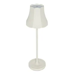 QAZQA Gartenbeleuchtung|Led-Außenleuchten*Set mit 2 Retro-Tischleuchten cremeweiß wiederaufladbar IP44 - Granny