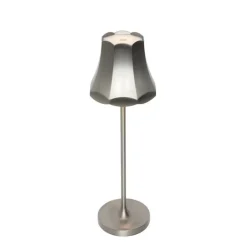 QAZQA Gartenbeleuchtung|Led-Außenleuchten*Set mit 2 Retro-Tischleuchten Gunmetal wiederaufladbar IP44 - Granny