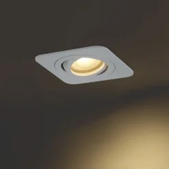 QAZQA Badezimmerlampen|Außenstrahler*Set mit 6 runden Einbaustrahlern Weiß GU10 50mm dreh- und schwenkbar IP44 - Alberto