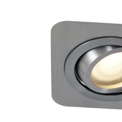 QAZQA Badezimmerlampen|Außenstrahler*Set mit 6 runden Einbaustrahlern Gunmetal GU10 50mm Verstellbar IP44 - Alberto