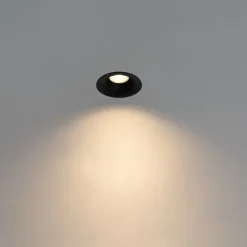 QAZQA Einbaustrahler|Wohnzimmerlampen*Set mit 6 schwarzen Einbauleuchten GU10 50 mm - Gijs