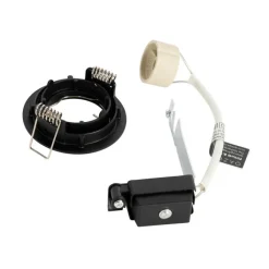 QAZQA Einbaustrahler|Wohnzimmerlampen*Set mit 6 schwarzen Einbauleuchten GU10 35 mm - Edu