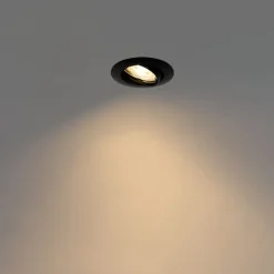 QAZQA Einbaustrahler|Wohnzimmerlampen*Set mit 6 schwarzen Einbauleuchten GU10 35 mm - Edu